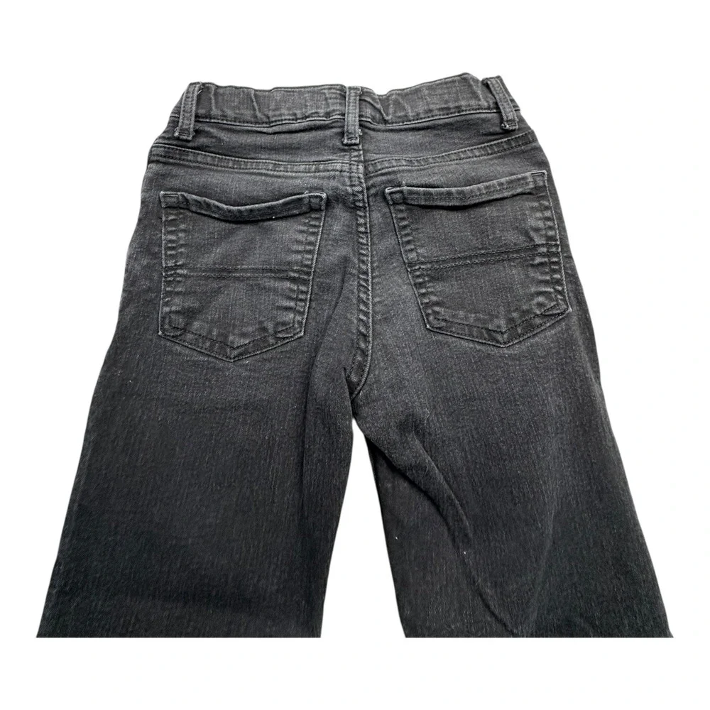 The Childrens Place Boys Straight Leg Jeans Black Size 8 Stretch Denim